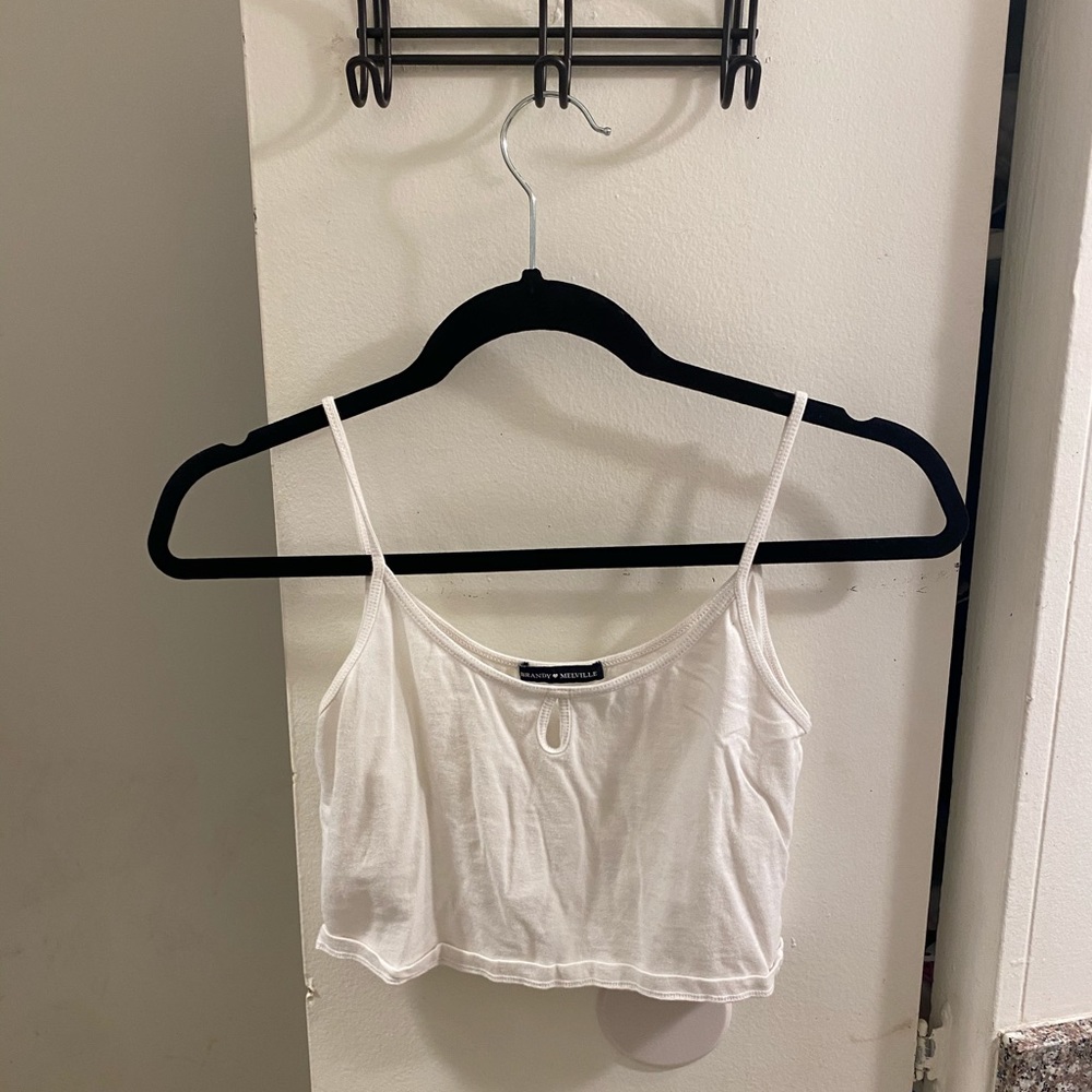 Brandy keyhole cropped tank top